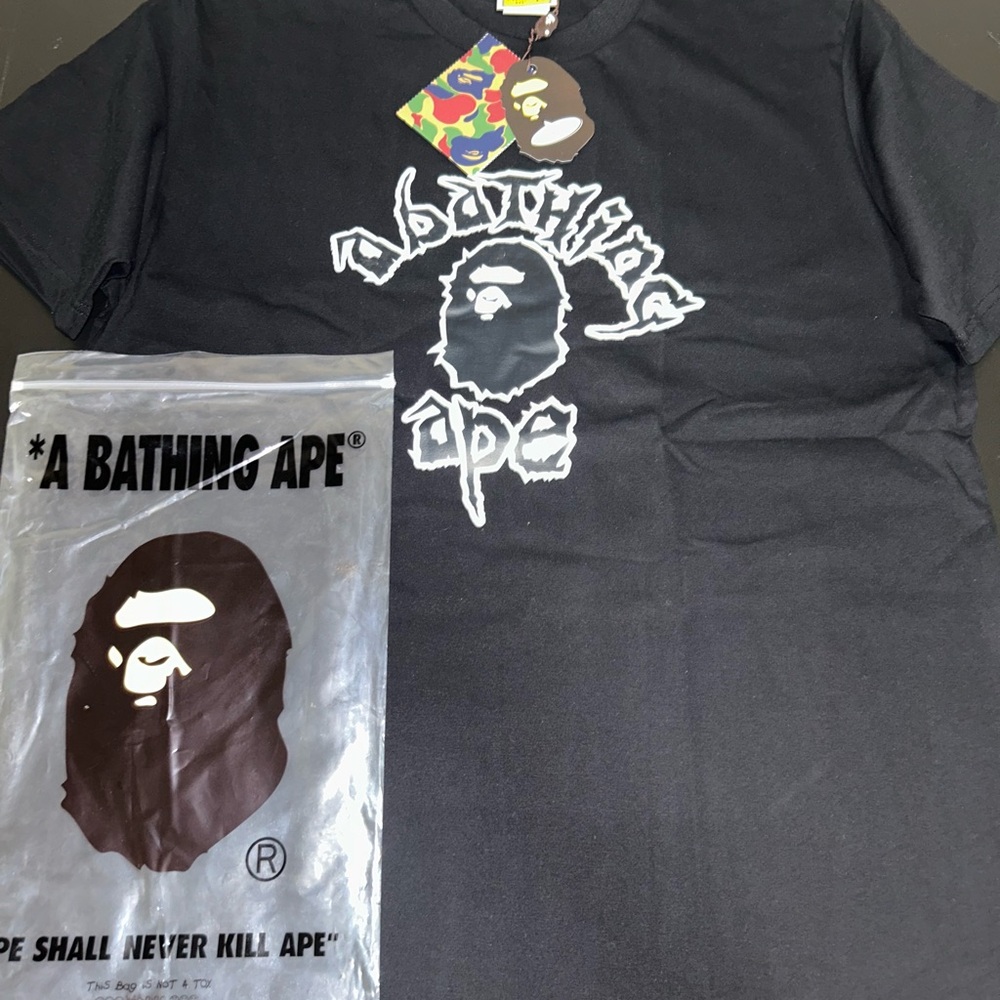 A Bathing Ape Black Short Sleeve Tee size L